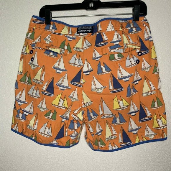 reyn spooner Mens Orange Boardshorts  Size: 30 Sai - Picture 4 of 5